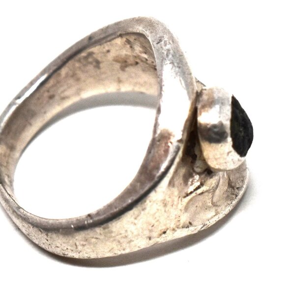 Vidal Aragon Sterling Silver Ring • Kingman Turquoise • Navajo Artisan Vintage - Picture 5 of 5